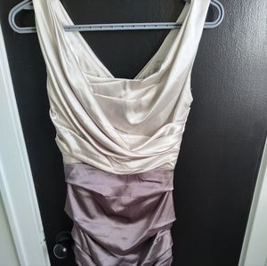 Formal Dress Two Tone Smoky Purple & Ivory Size XXS